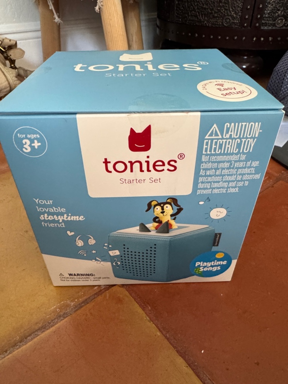 tonies Blue Starter Set Kids Audio Player - Playtime Songs
